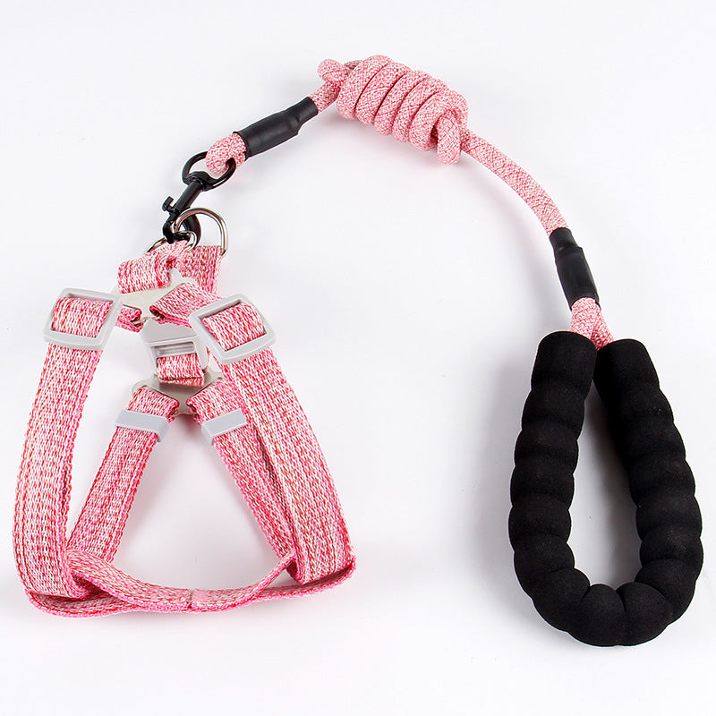 HKM-3051709 Nylon Adjustable Pet Leash with Chrome-Plated Buckle and EVA Foam Handle