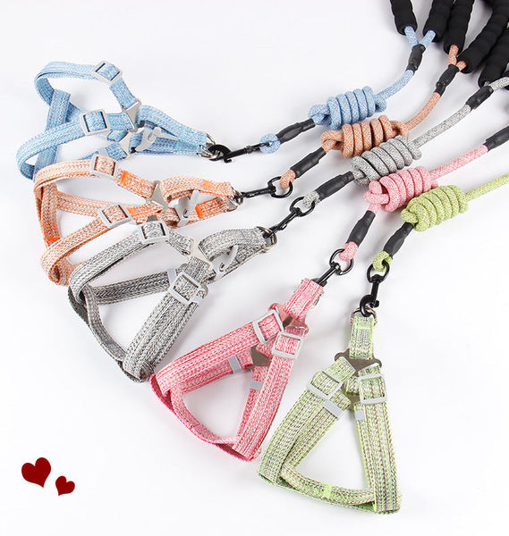 HKM-3051709 Nylon Adjustable Pet Leash with Chrome-Plated Buckle and EVA Foam Handle