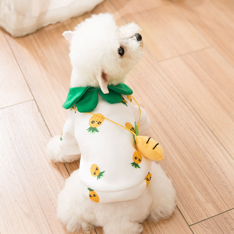 HKM-305171 Pineapple Backpack Sweater for Dogs - Cute & Breathable Milk Silk Design