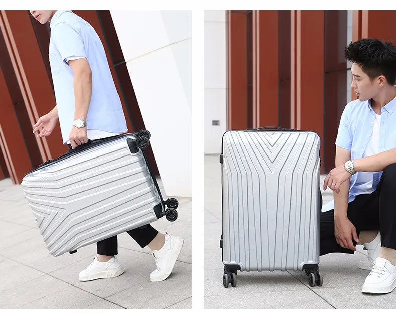HKM-305299 Lightweight ABS/PC Merge Luggage with TSA Lock, Aluminium Frame and Silent Wheels