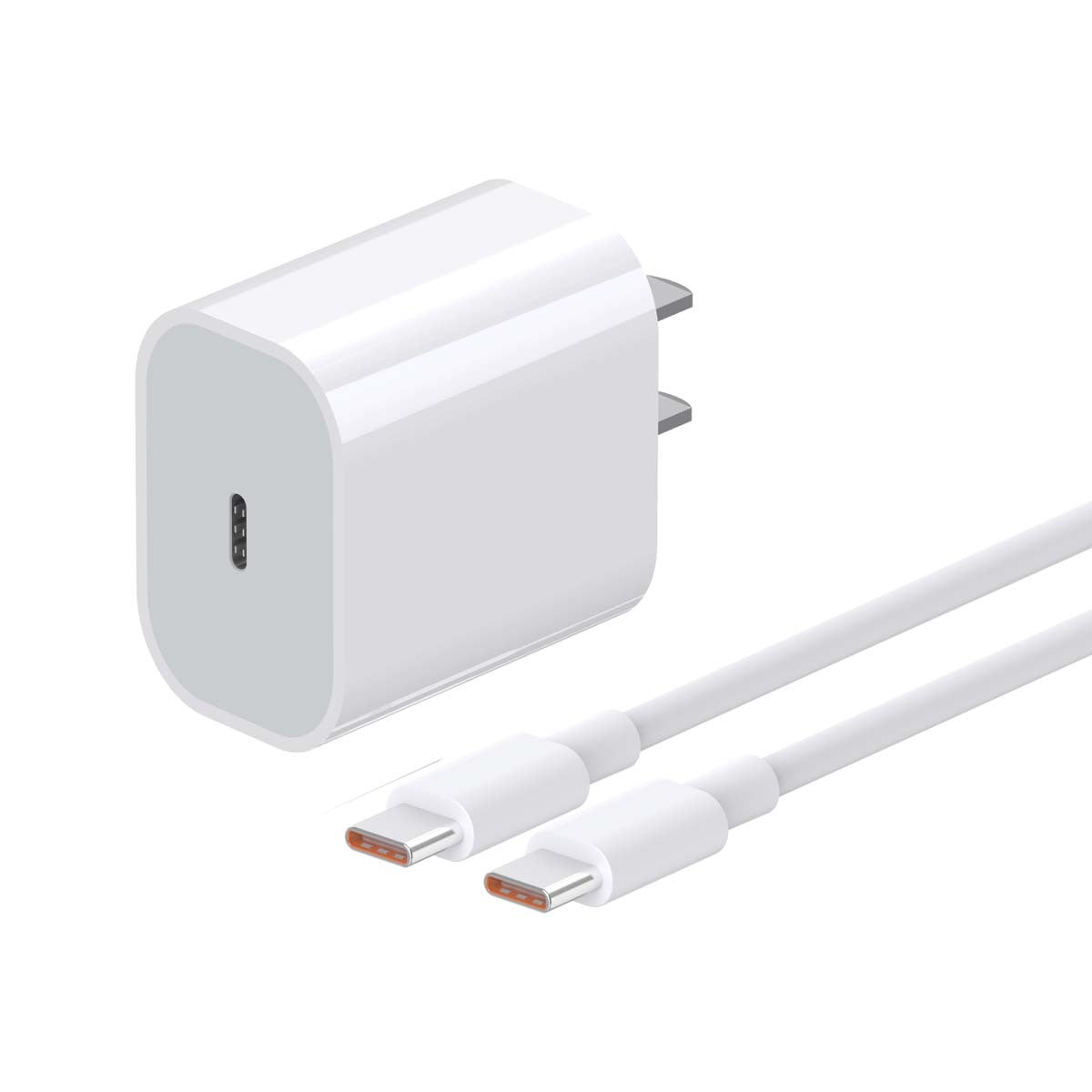 HKM-305299 USB-C to USB-C Cable, PD 60W, 1M, 4-Wire, PVC, Data Transfer 480 Mbps, White