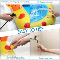 HKM-3055677 Dinosaur-Themed Water Spray Play Mat for Kids and Pets, 170x105x65cm