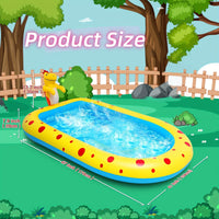 HKM-3055677 Dinosaur-Themed Water Spray Play Mat for Kids and Pets, 170x105x65cm