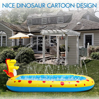 HKM-3055677 Dinosaur-Themed Water Spray Play Mat for Kids and Pets, 170x105x65cm