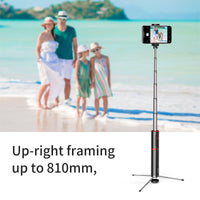 HKM-305619 Adjustable Bluetooth Selfie Stick Tripod for iPhone Models - Aluminum Alloy Construction