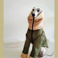 HKM-3056573 Super Thick Lamb Fleece Coat for Greyhounds and Whippets - Casual Two-Wear Design