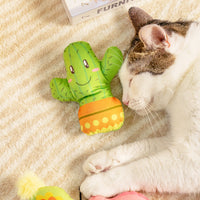 HKM-3056829 Cat Plush Chew Toy - Mint Scented with Insect, Mushroom, and Flower Designs