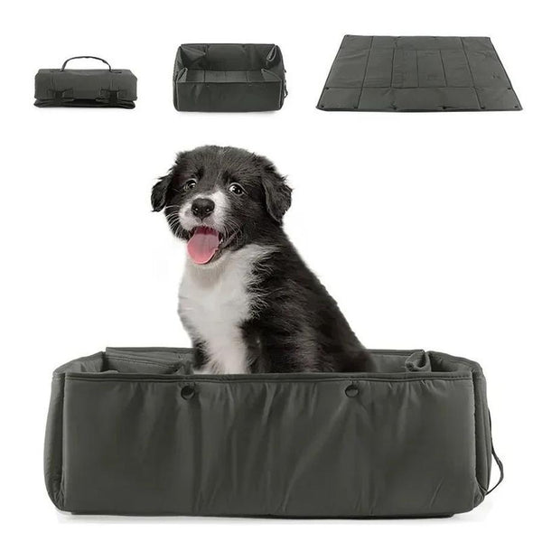 HKM-305747 Portable 3-in-1 Dog Travel Bed and Carrier, Water-Resistant Kennel with Mat and Cushion