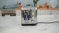 HKM-305811 Smart Digital 2-Slice Electric Toaster with LED Display and Multiple Functions