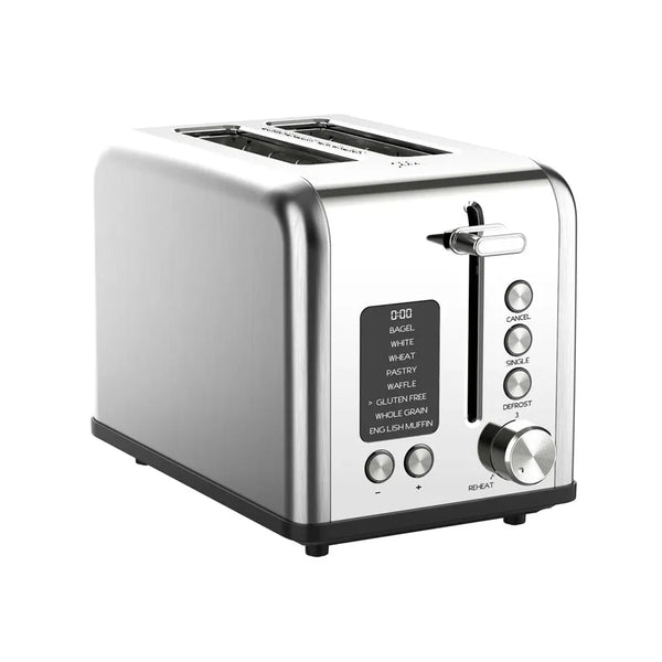 HKM-305811 Smart Digital 2-Slice Electric Toaster with LED Display and Multiple Functions