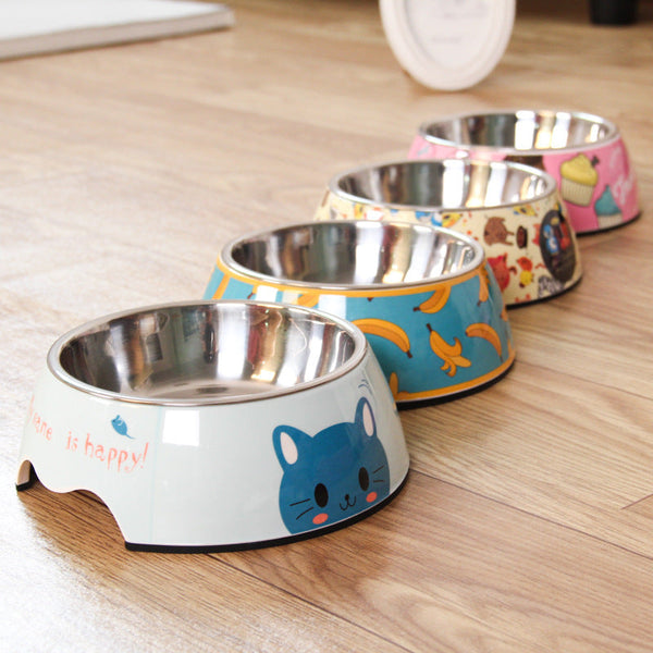 HKM-3058365 Stainless Steel Dog & Cat Bowl Set with Deep Design and Easy Clean Finish