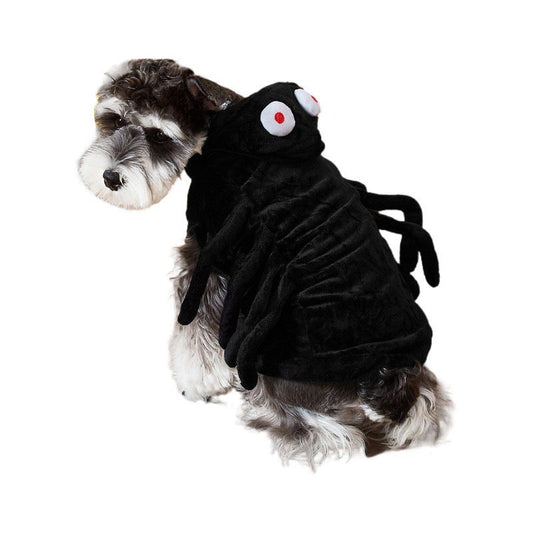 HKM-3058749 Funny Spider Pattern Dog Clothes for Halloween - Sizes S, M, L, Made of Polyester