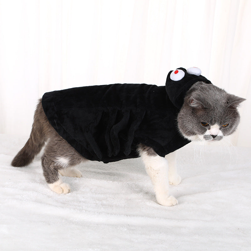 HKM-3058749 Funny Spider Pattern Dog Clothes for Halloween - Sizes S, M, L, Made of Polyester