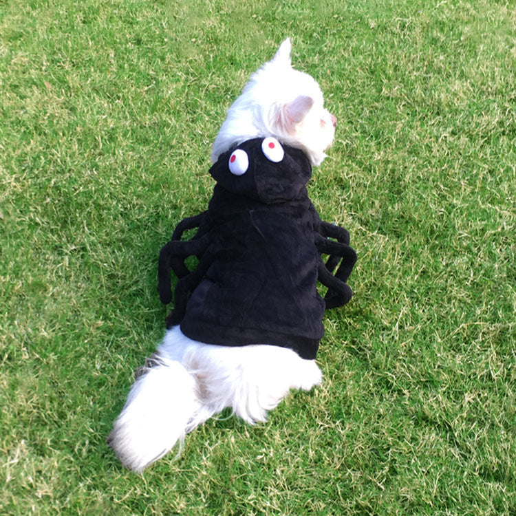 HKM-3058749 Funny Spider Pattern Dog Clothes for Halloween - Sizes S, M, L, Made of Polyester