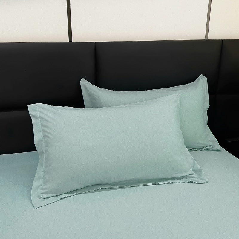 HKM-305875 Modern Minimalist Washed Cotton Solid Color Pillowcase Pair, 48cm x 74cm, Polyester Fiber