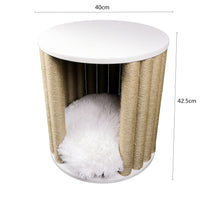 HKM-3059645 Cat Climber and Stool - Durable Pet Furniture with Hemp Rope and Wood Finish