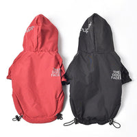 HKM-306131 Cozy Velvet Dog Jacket in Black and Red, Thick Polyester Fabric, Sizes S-XXL