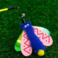 HKM-3061437 Interactive Cat Wand with Bell and Dragonfly Teaser for Indoor Cats