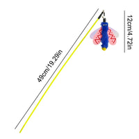 HKM-3061437 Interactive Cat Wand with Bell and Dragonfly Teaser for Indoor Cats