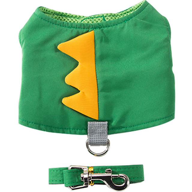 HKM-3063229 Cute Dinosaur Chest Strap with 1.2m Traction Belt for Pets