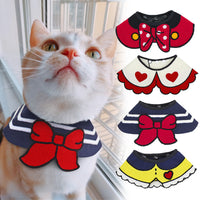 HKM-306387 Stylish Pet Scarf Collar for Small Dogs and Cats, Adjustable Sizes 20-30cm & 30-40cm
