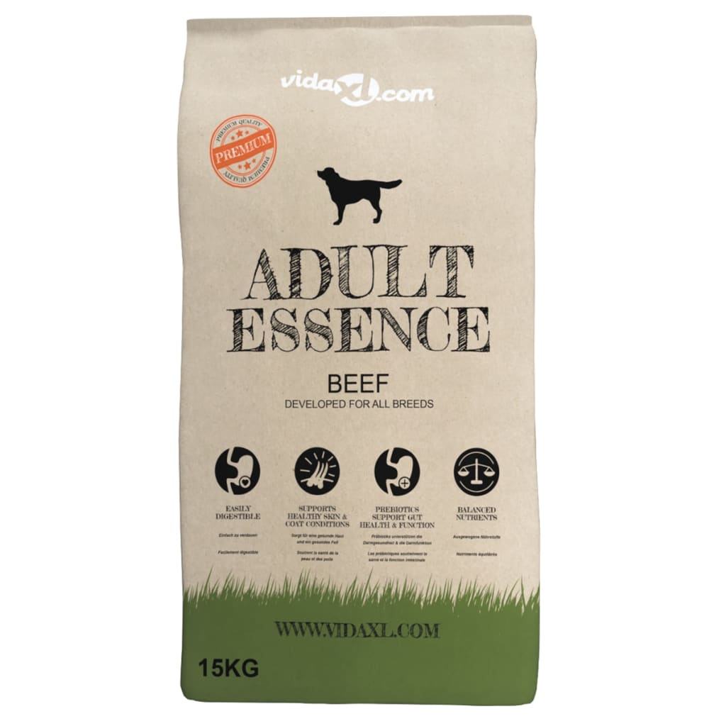 HKM-3064125 Adult Essence Beef Dry Dog Food for Optimal Digestive Health and Healthy Skin ¨C 15 kg