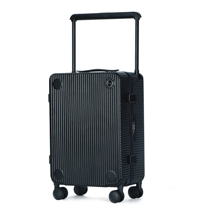 HKM-306451 Personalised Aluminium Trolley Travel Suitcase with Wide Frame