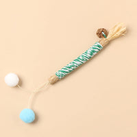 HKM-3064765 Molar Cat Teaser Toy with Feather and Bell - Colorful Ropes and Balls