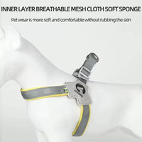 HKM-3065405 Adjustable Pet Harness with Leash Set - Comfortable No-Pull Design for Dogs and Cats, Reflective for Night Safety, Available in Multiple Sizes