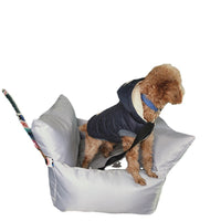 HKM-3066173 Removable and Washable Pet Seat for Vehicles - Grey & Red, Easy Care Design