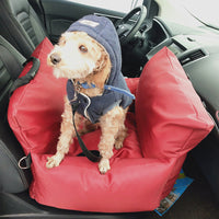 HKM-3066173 Removable and Washable Pet Seat for Vehicles - Grey & Red, Easy Care Design