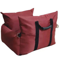 HKM-3066173 Removable and Washable Pet Seat for Vehicles - Grey & Red, Easy Care Design