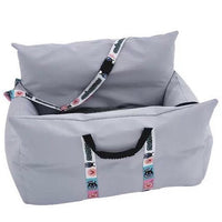HKM-3066173 Removable and Washable Pet Seat for Vehicles - Grey & Red, Easy Care Design