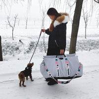 HKM-3066173 Removable and Washable Pet Seat for Vehicles - Grey & Red, Easy Care Design