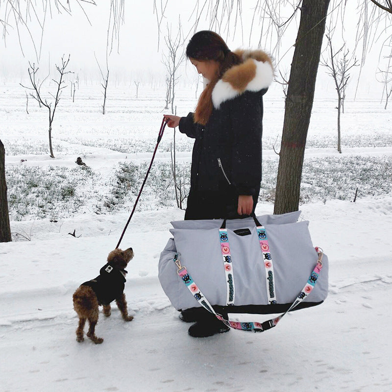 HKM-3066173 Removable and Washable Pet Seat for Vehicles - Grey & Red, Easy Care Design