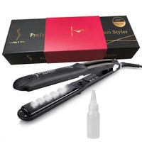 HKM-306707 16-20mm Tourmaline Ceramic Hair Straightener for Dry Hair with Adjustable Temperature Control