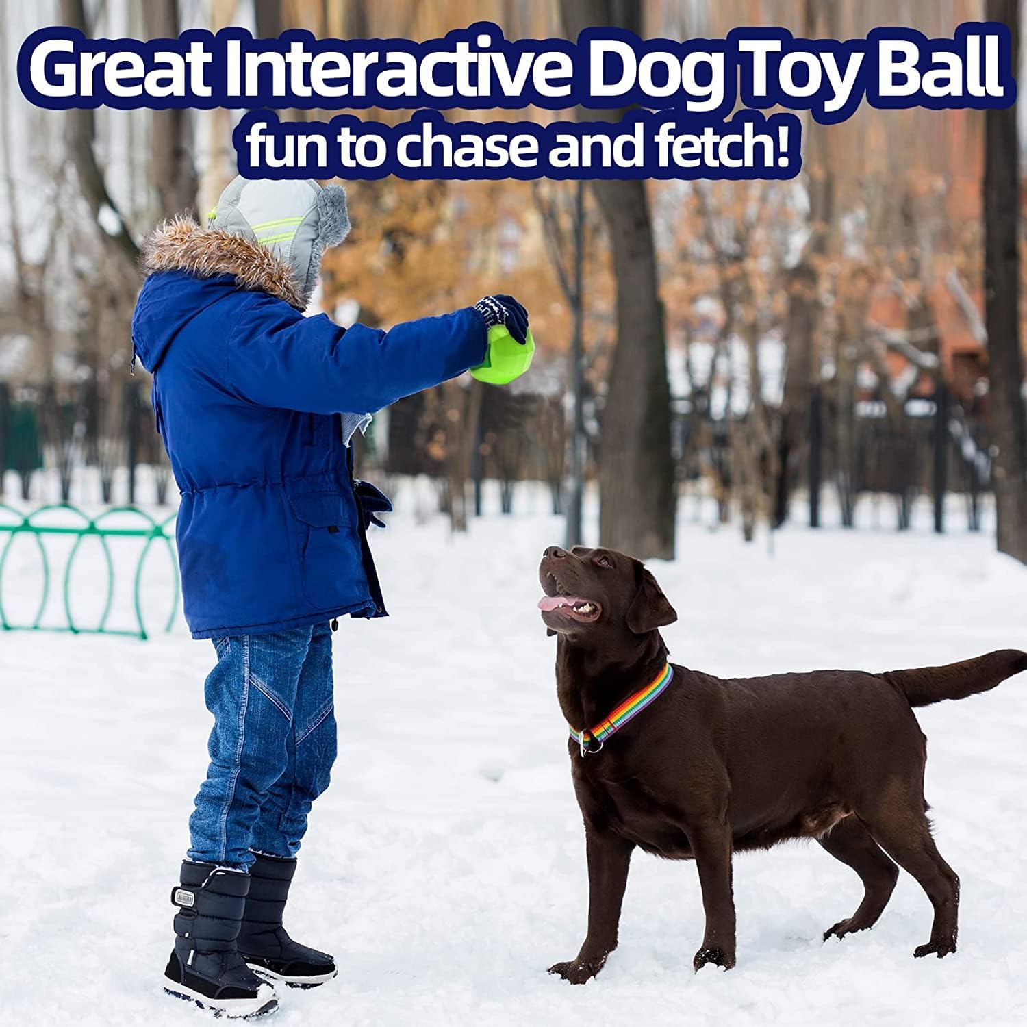HKM-3067197 Durable Beef Flavor Squeaky Chew Toy for Medium to Large Dogs - Non-Toxic Rubber, Interactive Fetch Ball