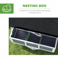 HKM-3067581 Portable Chicken Coop with Wheels - Spacious Design for 2-4 Chickens, Easy Mobility and Secure Nesting Box