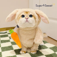 HKM-3068093 Radish Rabbit Costume with Carrot Props for Cats and Dogs