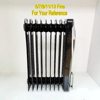 HKM-306835 7-13 Fins Oil-Filled Electric Heater with LCD Display and Remote Control – 1500/2500W Adjustable Thermostat, Overheat & Tip-Over Protection