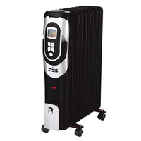 HKM-306835 7-13 Fins Oil-Filled Electric Heater with LCD Display and Remote Control – 1500/2500W Adjustable Thermostat, Overheat & Tip-Over Protection
