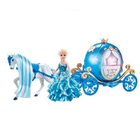 HKM-306899 Musical Princess Horse Carriage Playset with Makeup Accessories for Girls Ages 2-4