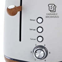 HKM-306963 Stainless Steel 2 Slice Electric Bread Toaster with Smart Features