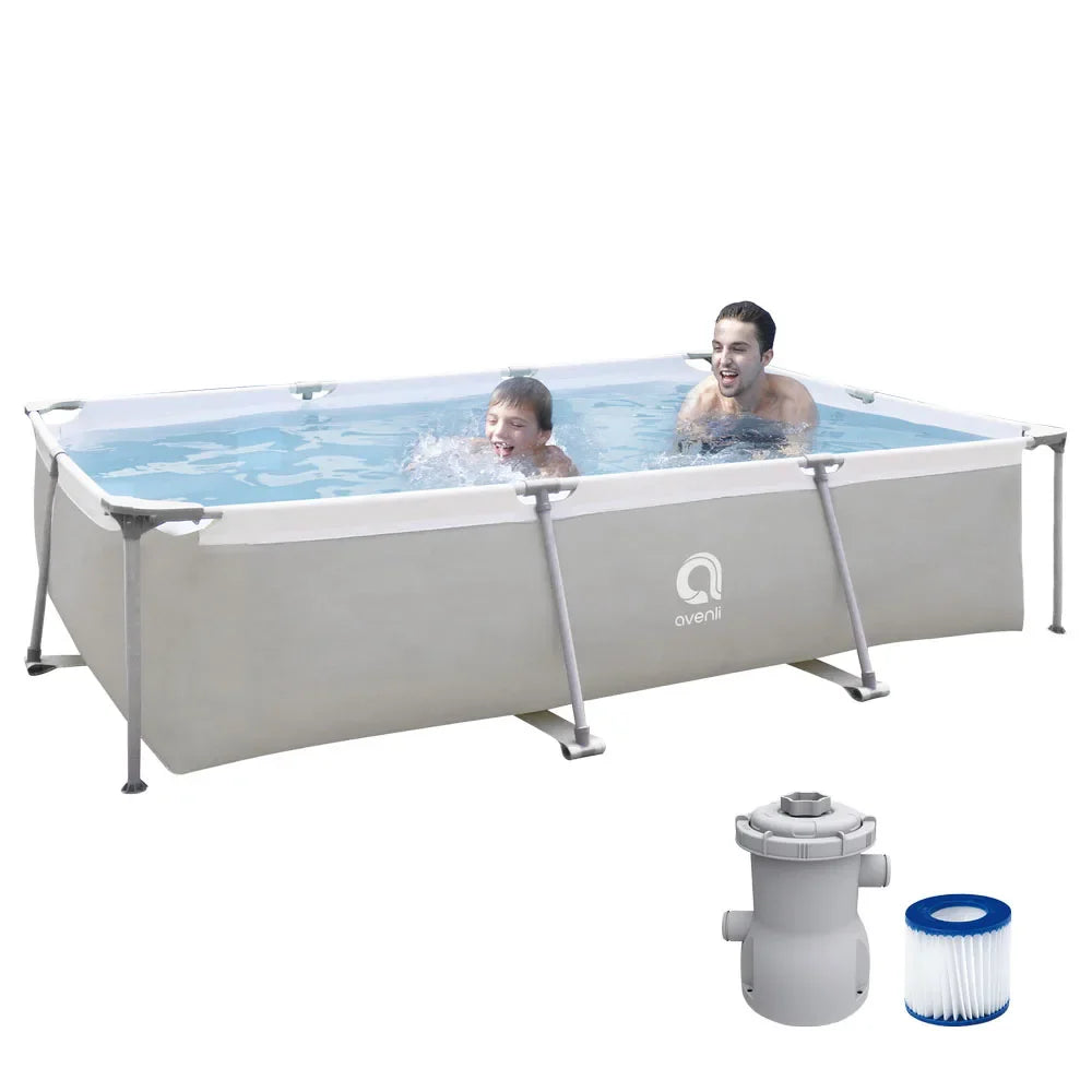 HKM-307091 Custom Logo Easy Set Outdoor Above Ground Family Swimming Pool