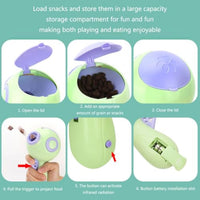 HKM-3071165 Interactive Treat Launcher and Snack Dispenser Toy for Dogs - Slow Feeder Training Gadget