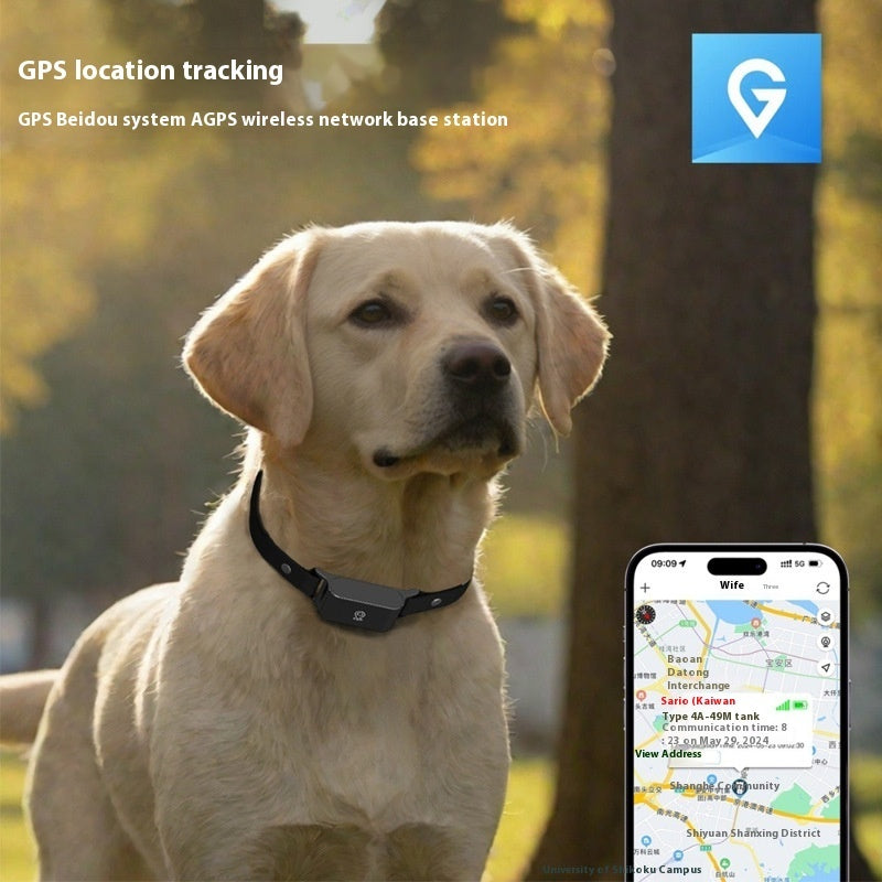 HKM-3071677 Pet GPS Positioning Collar - Accurate Tracking Device with Lithium Battery, 32MB Memory and Compact Design