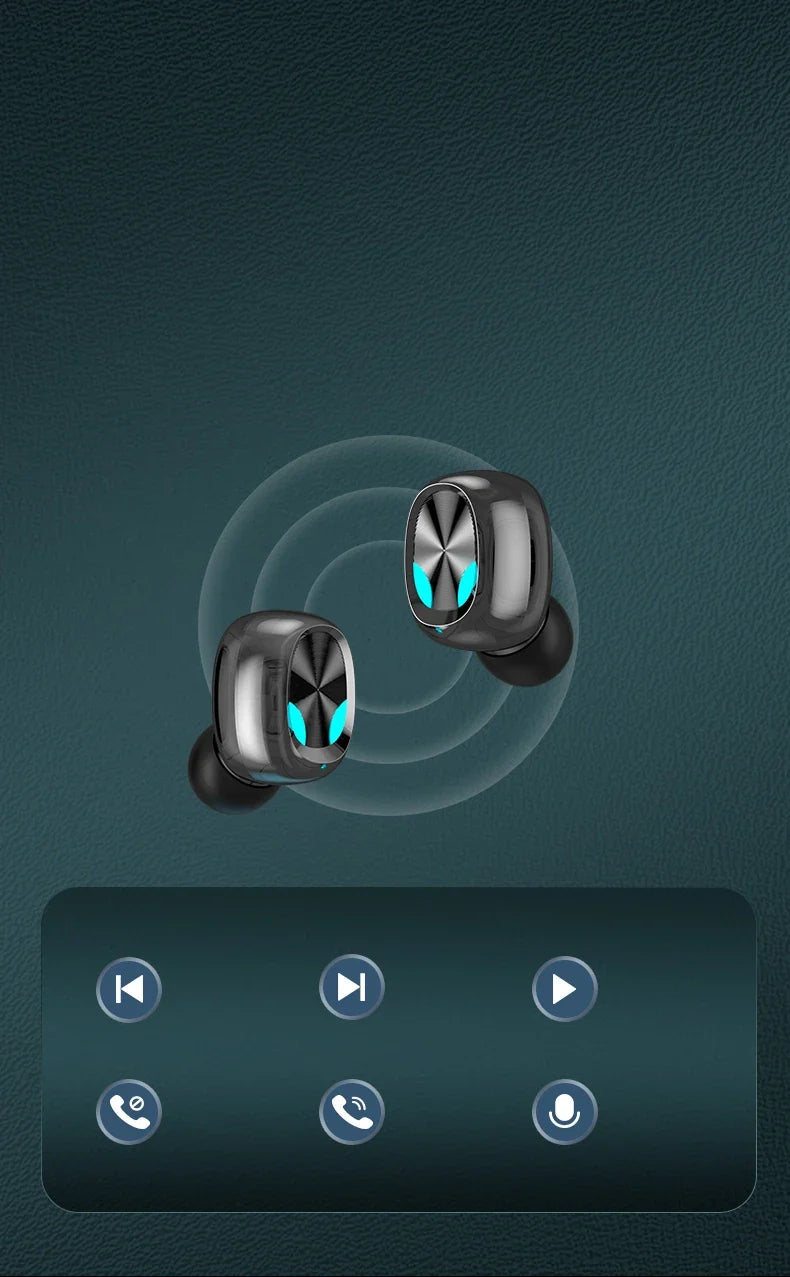 HKM-307219 Wireless Waterproof Earbuds with LED Display - Professional Customization X8 Headphones