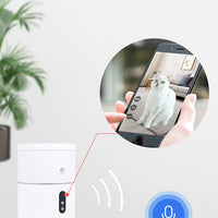 HKM-3073469 Smart WiFi Automatic Pet Feeder with 1080P HD Camera, 4L Capacity, Moisture-Proof Design, and App Control