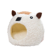 HKM-3073725 Cozy Fleece-Lined Chicken Cat House Pet Bed for Comfortable Retreat