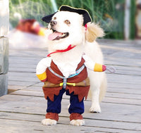 HKM-3073853 Pirate Costume for Pets - Fun Pirate-Themed Dog Dress for Halloween and Christmas